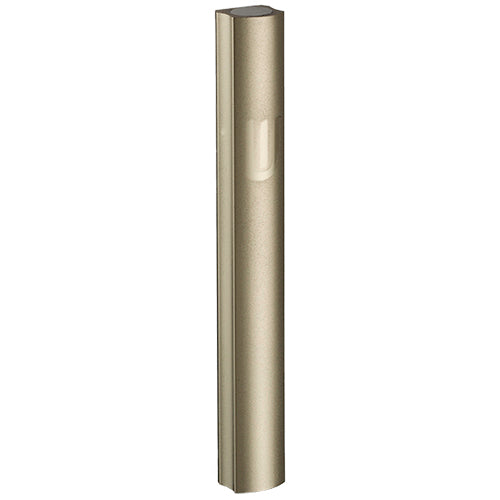 Aluminium Mezuzah 10cm- Dotted Design in light Gold, with the Letter 