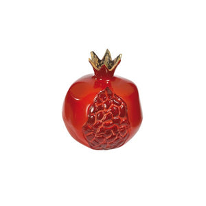 Small Aluminium Pomegranate - Closed - Red