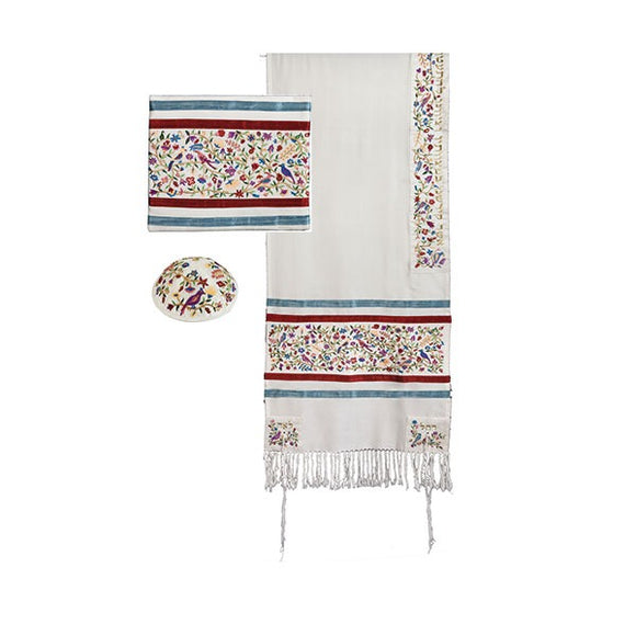 Tallit - Full Embroidery - Matriarchs - Multicolored