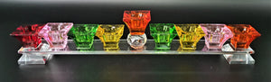 Flat Crystal Menorah Multicolored Nests 41 x 15 - I