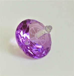 Crystal Dreidel 6 cm - Purple