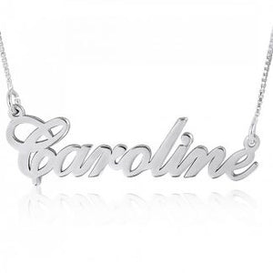 Sterling Silver English Script Name Necklace