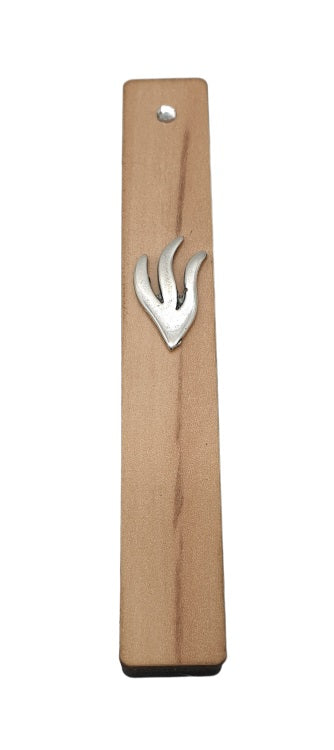 Wood Mezuzah 12 cm - Beech