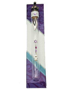 Rectangular Backed Acrylic Mezuzah 12 cm - Purple