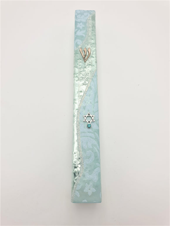 Glass Star of David Mezuzah 15 cm