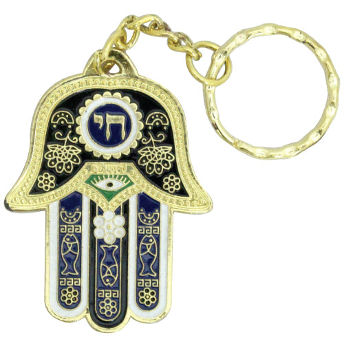 Keychain 5cm- Hebrew - Blue Chai