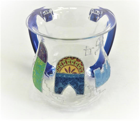 Acrylic Blue Jerusalem Washing Cup