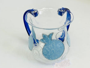 Acrylic Pale Blue Pomegranates Washing Cup