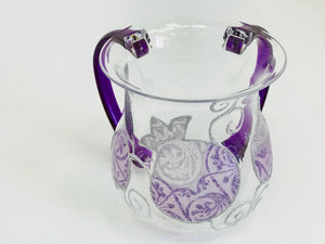 Acrylic Purple Pomegranates Washing Cup