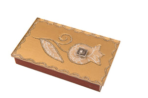 Large Gold Pomegranate Matchbox Holder