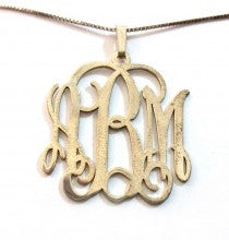 Gold-Plated Sterling Silver Monogram Necklace (Style 1)