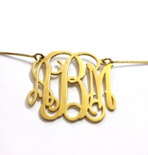 Gold-Plated Sterling Silver Monogram Necklace (Style 2)