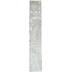 Aluminium Mezuzah 15cm- with Decorative Plaque