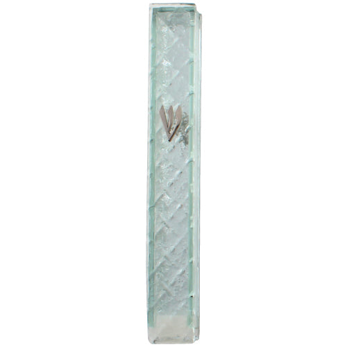 Glass Mezuzah with Silicon Cork 10cm- with 