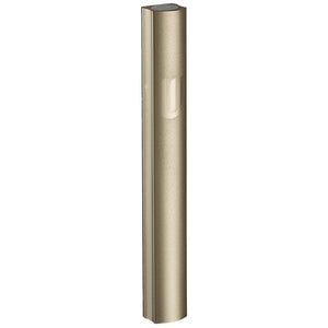 Aluminium Mezuzah 7cm- Dotted Design in light Gold, with the Letter "Shin"