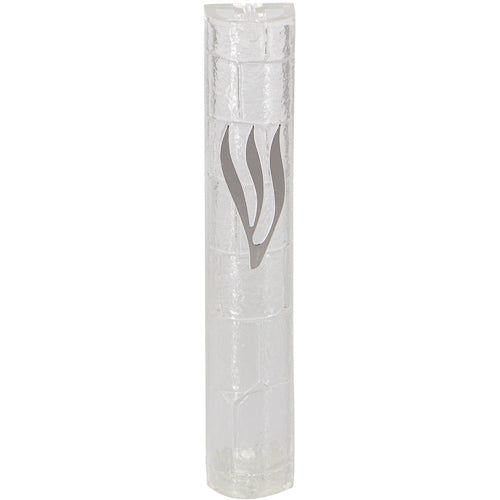 Plastic Transparent Mezuzah with Rubber Cork 12 cm- 