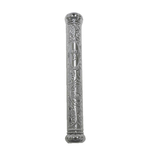 Plastic Gray Crown Series Mezuzah 15 cm- Ornate Design