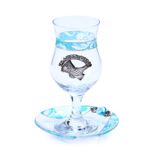 Miriam the Prophetess Glass Goblet with Plate