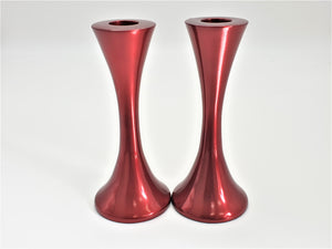 Red Aluminum Candlesticks