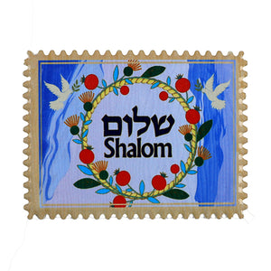 Ceramic Magnet 8*6 cm - Shalom Doves