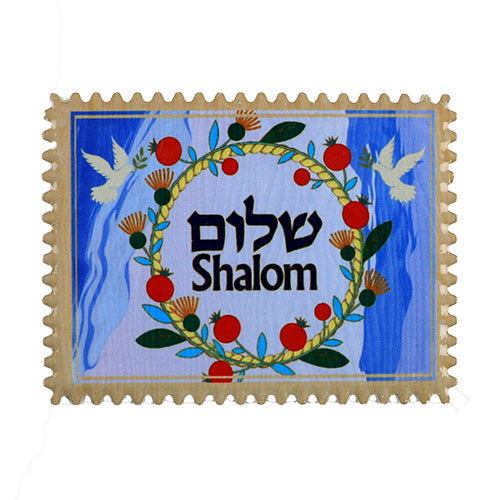 Ceramic Magnet 8*6 cm - Shalom Doves