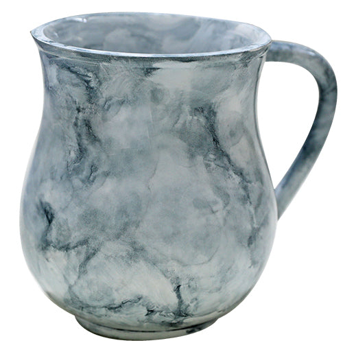 Elegant Polyresin Washing Cup 14 cm - Blue Marble