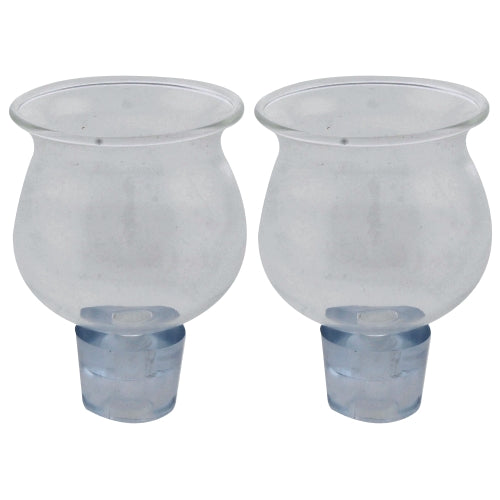 Pair of Glass Oil Cups 6X5 cm
