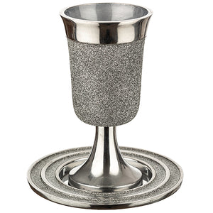 Aluminum "Glitter" Kiddush Cup 14.5 cm
