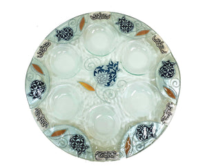 Blue Pomegranate Passover Plate