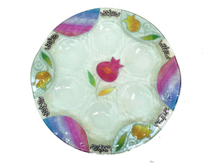 Multicolored Pomegranate Passover Plate