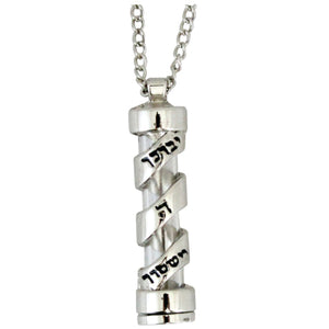 Rhodium Necklace "Blessings" 4cm Chain