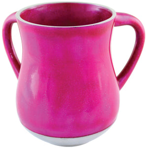 Aluminium Elegant Washing Cup 13.5cm- Pink Glitter