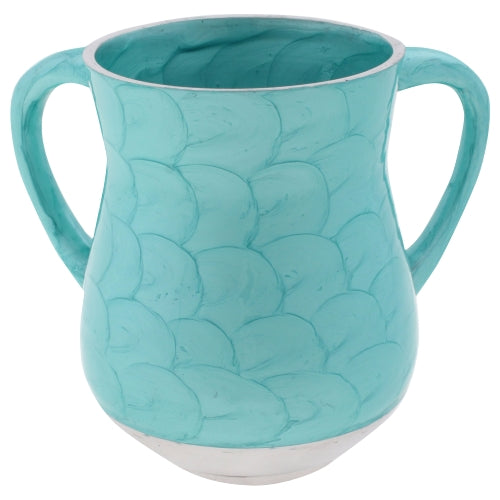 Elegant Aluminium Washing Cup 14cm- Turquoise