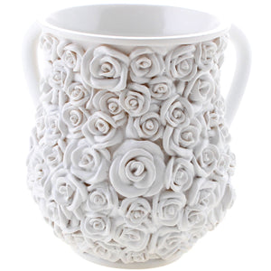 Elegant Polyresin Washing Cup 14 cm - Roses