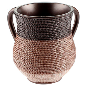 Elegant Polyresin Washing Cup 14 cm - Brown