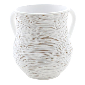 Elegant Polyresin Washing Cup 14 cm- White