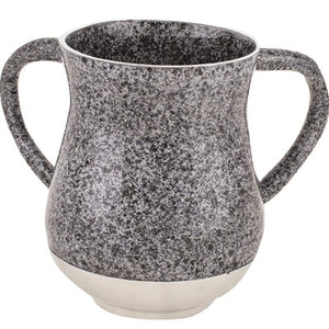 Aluminium Elegant Washing Cup 13 cm- Spotted Dark Gray