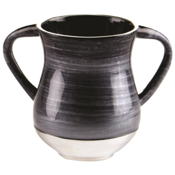 Aluminium Washing Cup 13 cm- Gray and Silver Stripes