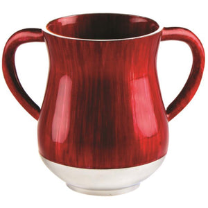 Elegant Aluminium Washing Cup 14cm - Red