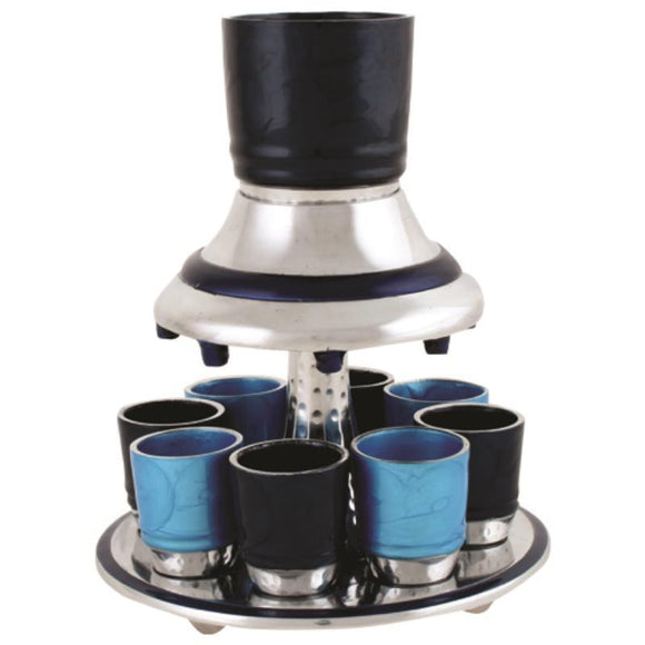Aluminium Wine Divider with 8 Cups 21cm- Blue