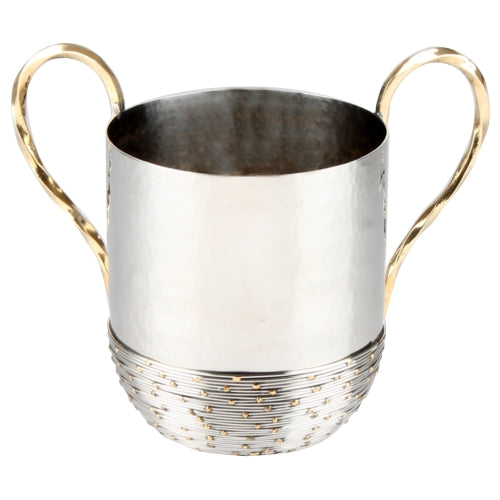 Hammered Aluminium Washing Cup 16cm- Silver