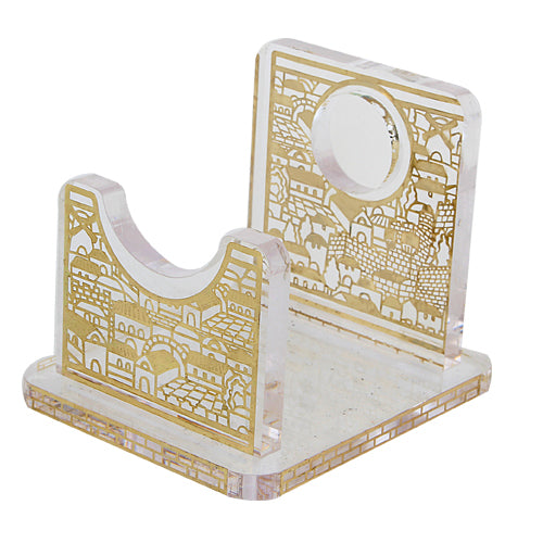 Perspex Stand for Shofar 13x9 cm - Gold