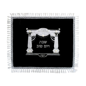 Luxurious Velvet Challah Cover 52X62 cm - Embroidered "Vilna Gate"