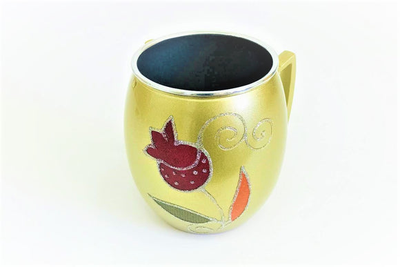 Small Metal Painted Washing Cup - Gold