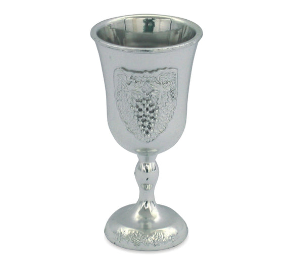 Plastic Kiddush Cup, Silver Color 8.5cm