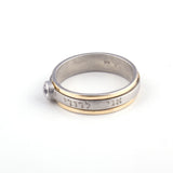 Spinning "I Am for my Beloved" Prayer with Cz Gold & Silver Ring