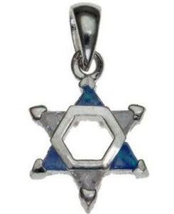 Star of David with Cz Sterling Silver Pendant