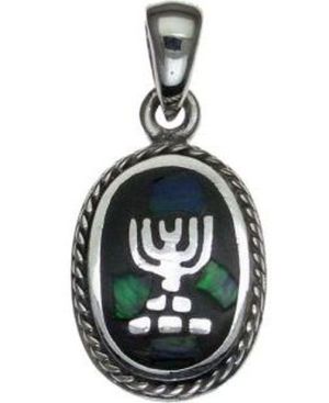 Menorah with Opal Sterling Silver Pendant