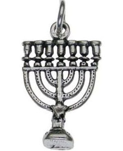 Menorah Sterling Silver Pendant