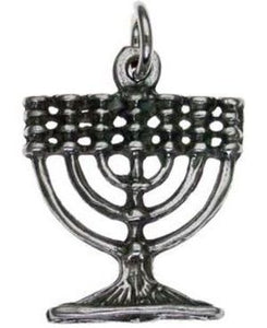 Menorah Sterling Silver Pendant